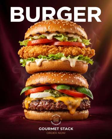 Affiche burgers — La base
