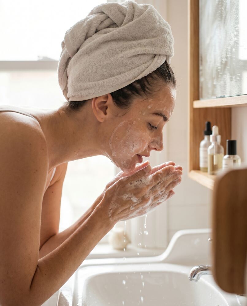 Pack premium — Femme qui se lave le visage